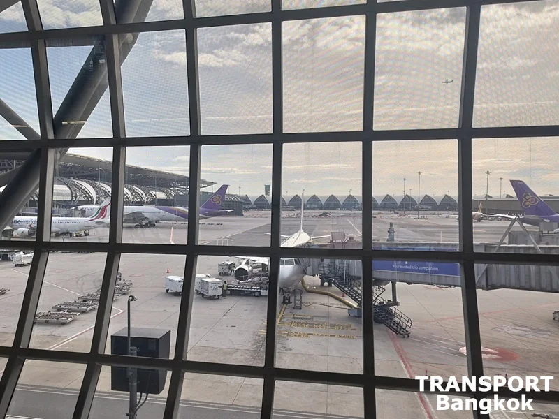 Airplanes at Bangkok Suvarnabhumi Airport