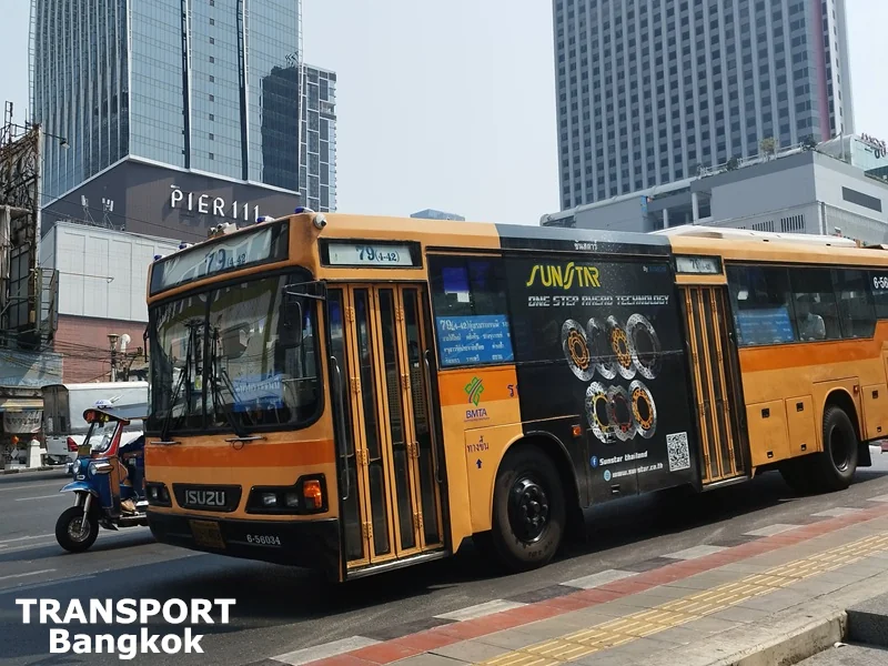 Air-conditioned bus in Bangkok